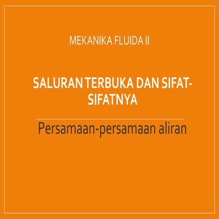 Mekanika fluida 2 pertemuan 7 okk