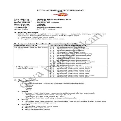 RPP REVISI 2016 MEKANIKA TEKNIK KELAS X SMK_ RPP DIVA PENDIDIKAN