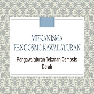 Mekanisma pengosmokawalaturan