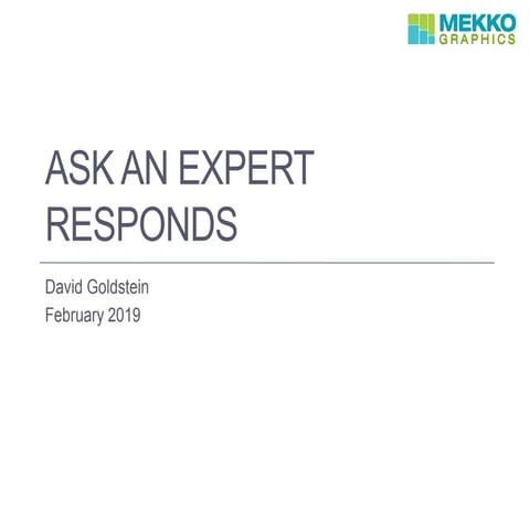Ask the Expert webinar February 2019