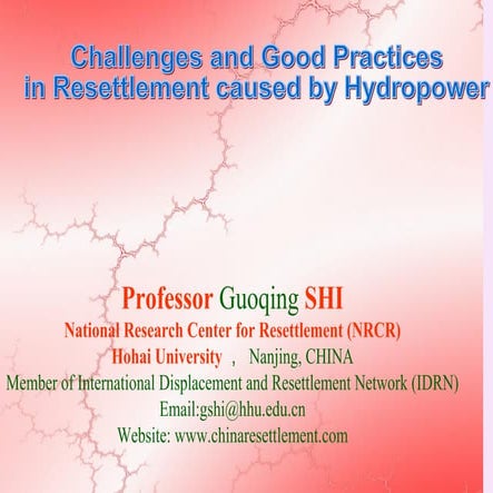 Challenges and Good Practices in Resettlement Caused by Hydropower