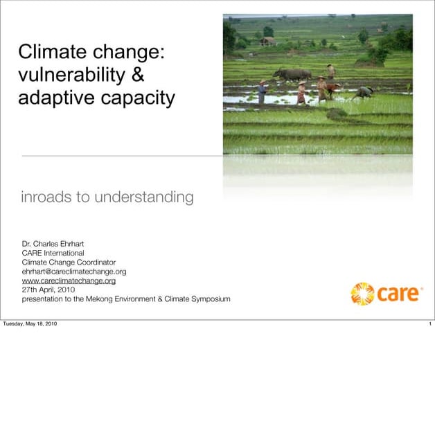 Climate change impacts on adaptive capacity and livelihoods - Peter ...