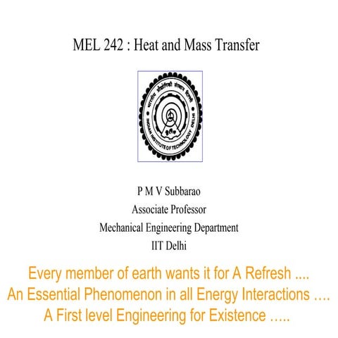 heat transfer and mass transfer iit delhi