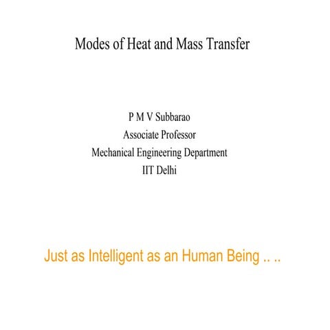 heat transfer and mass transfer iit delhi | PPT