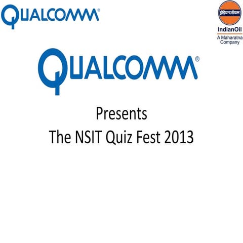 The MELA Quiz (Finals)- NSIT Quiz Fest 2013