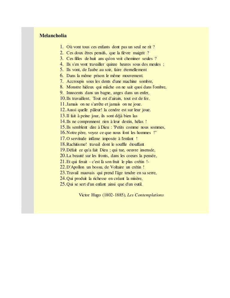 melancholia victor hugo