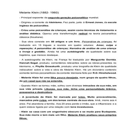 Melanie klein
