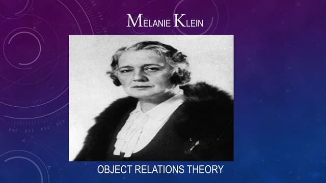 Melanie kline