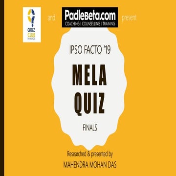 MELA Quiz Finals IIM Indore Quiz Fest 2019