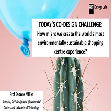 Co-Design Sprint - Sustainable Shopping Centre Experience