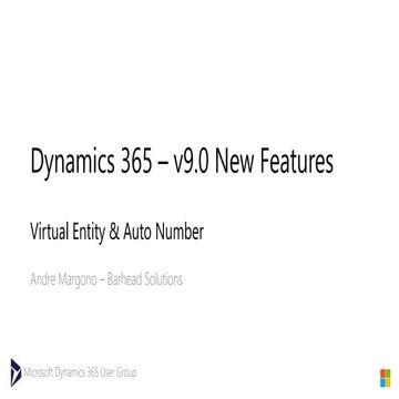 Melb nov17 Virtual Entity and auto number