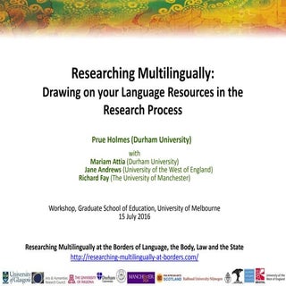 Researching Multilingually: Drawing...