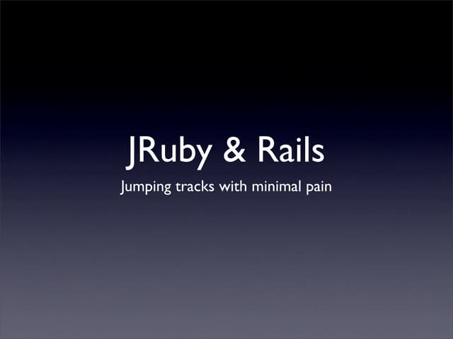 Rails on JRuby