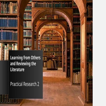 Learning from Others and Reviewing the Literature | PPTX