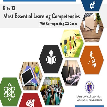 K-12 Most Essential Learning Competencies (MELC) Grades 1-10 and SHS ...