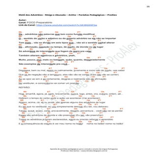 Melô dos advérbios (Meiga e abusada...