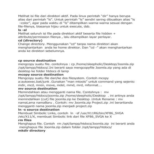 Melihat isi file dari direktori aktif