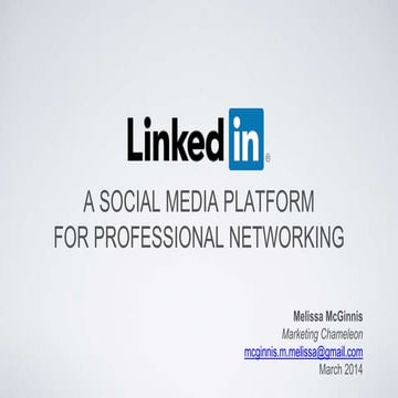 Professional Networking with LinkedIn by Melissa McGinnis