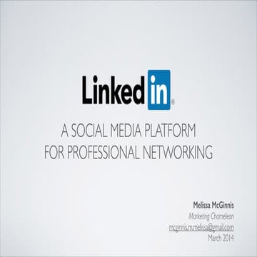 Professional Networking with LinkedIn by Melissa McGinnis