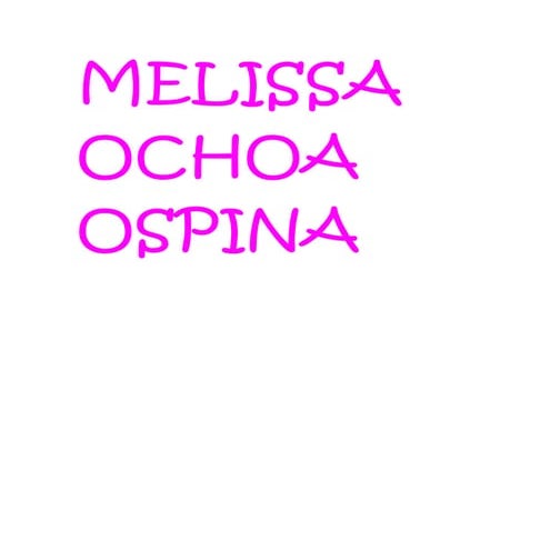 Melissa ochoa ospina
