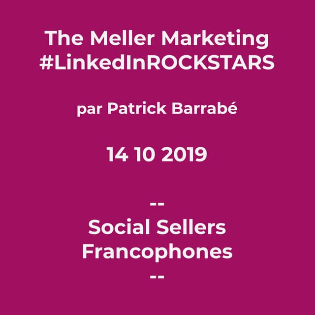 The Meller Marketing #LinkedInRockstars - Social Sellers Francophones - 1942