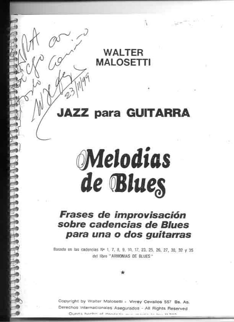 Vanesa Cordantonopulos Curso Completo De Teoría De La Música Melodias de blues walter malosetti
