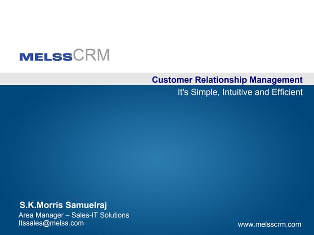 melssCRM Presentation
