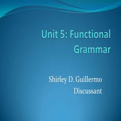 MELT 104   Functional Grammar