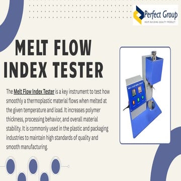 Melt Flow Index Tester for Polymer ControlMax