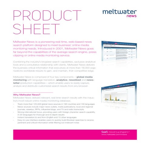 Meltwater News Service | PDF