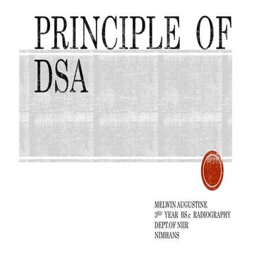 Principle of DSA