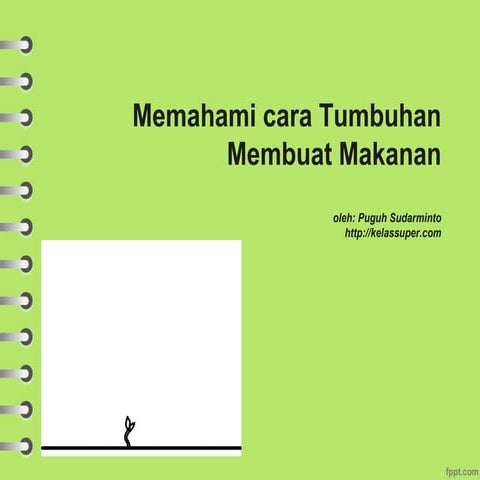 Memahami cara tumbuhan membuat makanan