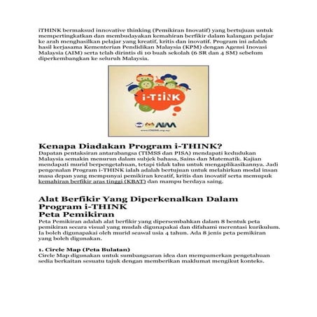 Memahami dan menggunakan i think