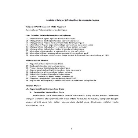 Memahami ragam aplikasi komunikasi data