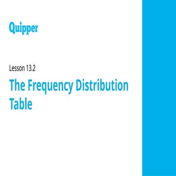 Frequency Distribution Table - parts of frequency distribution table ...