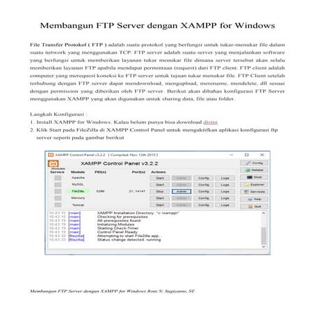 Membangun ftp server dengan xampp 7 di windows