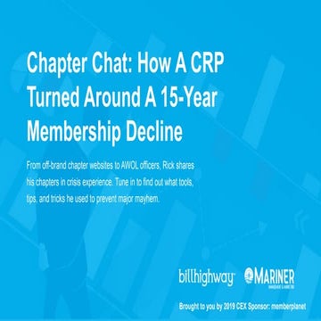 Chapter Chat: How A CRP Helped Turn Around A 15-Year Membership Decline