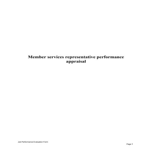 Veteran service representative performance appraisal | DOC