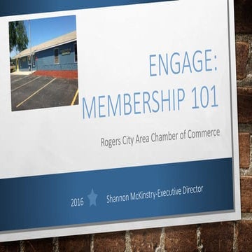 Membership 101 presentation 4.2015