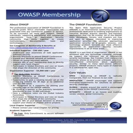 OWASP Membership Flyer