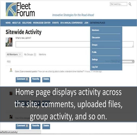 Members page summary