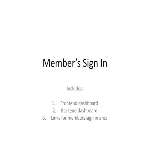 Members sign in