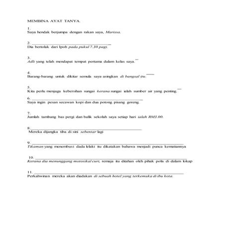 Membina ayat tanya | PDF