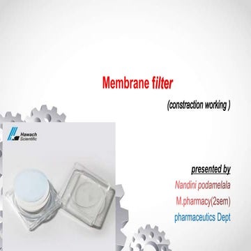 Membrane fillter (working,validation)