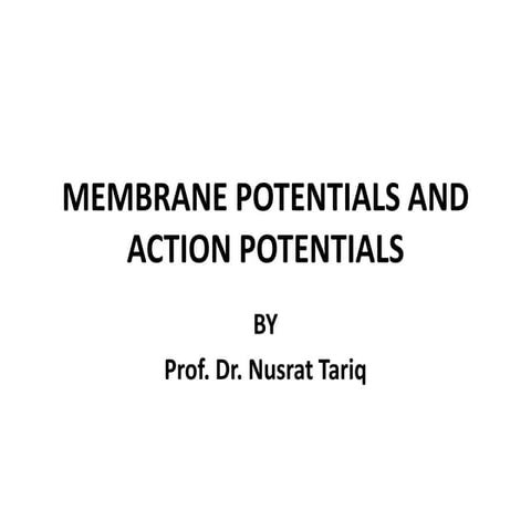 Membrane potentials 