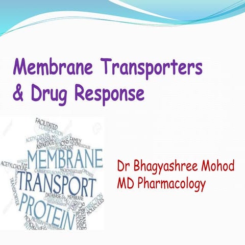 Membrane transporters and drug response
