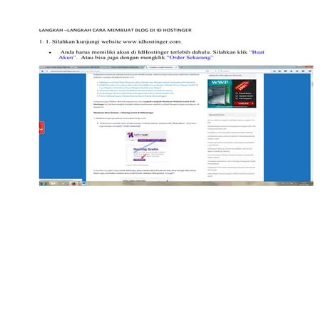 Membuat blog di idhostinger