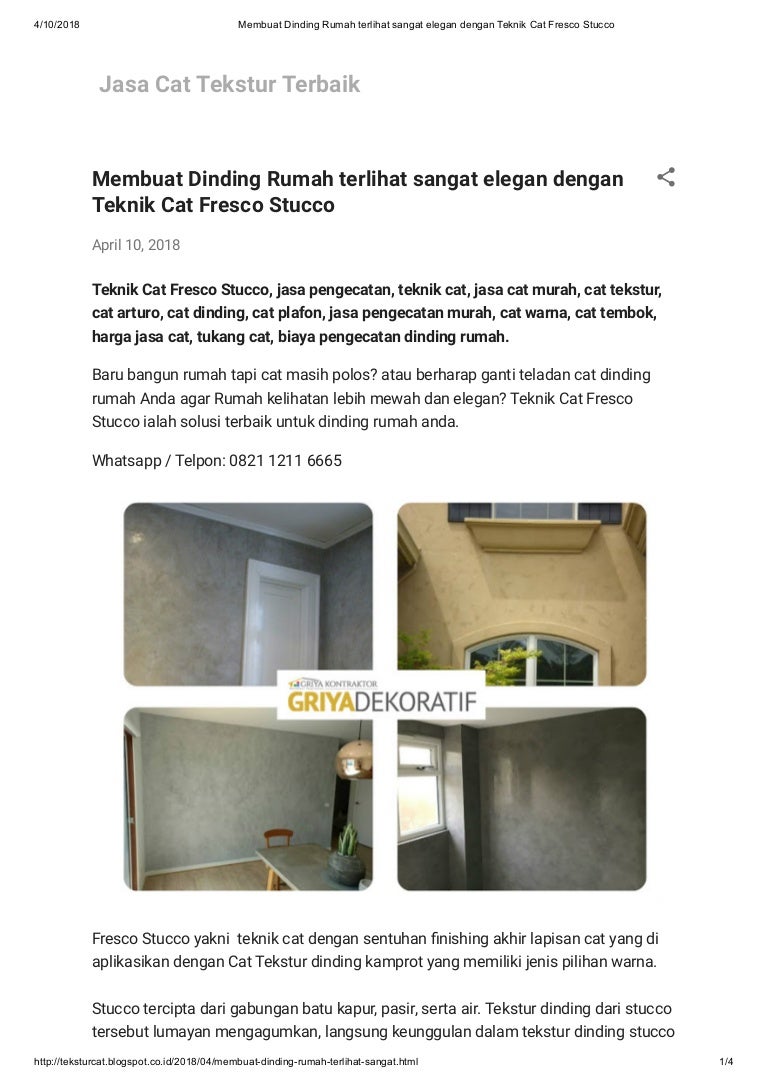 Membuat dinding rumah  terlihat  sangat elegan  dengan teknik 