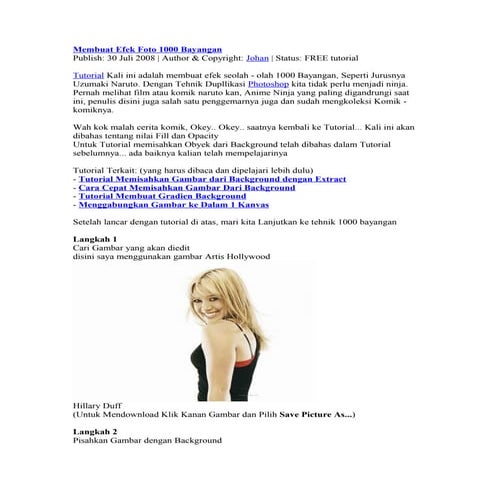 Membuat efek foto 1000 bayangan