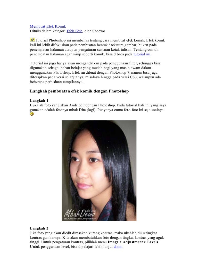 Membuat Efek Komik Membuat Efek Komik